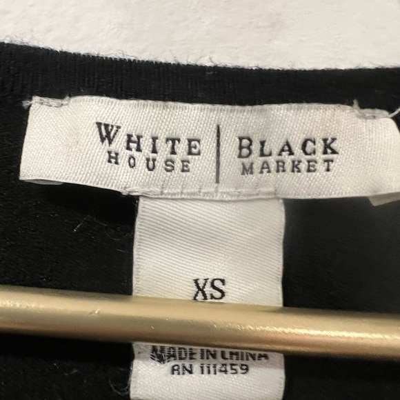 White House Black Market Sleeveless Hanging Neck Knitted Pearl Collar Blouse XS - Picture 7 of 10